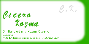 cicero kozma business card